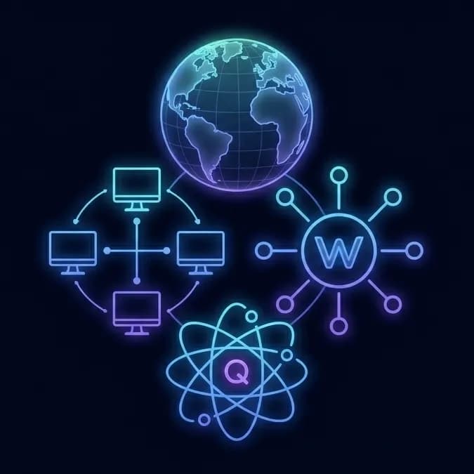 Visualization of distributed quantum computing network